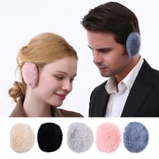 2Pairs Bandless Ear Muffs Fleece Ear Muffs Thick Winter Ear Covers Cold Weather Ear Warmer for Winter Outdoors
