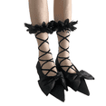 thumbnail image 1 of 2Pairs Chic Glass Silk Crystal Stockings with Bandage Design or Dots, Perfect for Spring and Summer, 1 of 4