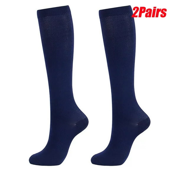 2Pairs Compression Socks for Women & Men 15-20 mmHg Support for Nurses Running Hiking