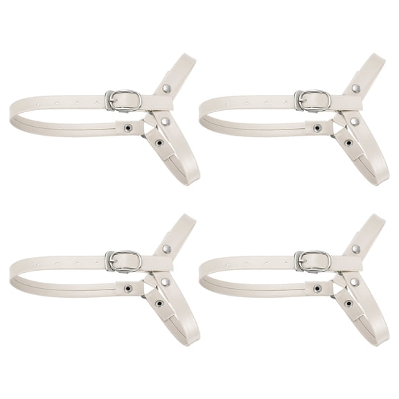 2Pairs Detachable Shoe Straps for Heels, Adjustable Ankle Strap, Matte Beige