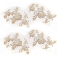 thumbnail image 1 of 2Pairs Embroidery Sequin Lace Applique Sewing Flower Fabric Collar Patch, 1 of 9