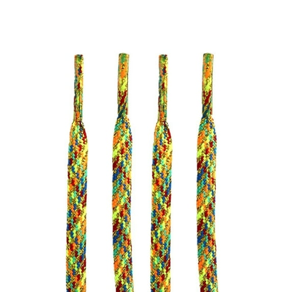 2Pairs Flat Shoe Laces for Sneakers, Color Wire Purl Shoelaces for Sneakers, Athletic Shoelaces - 47 inch / 120CM