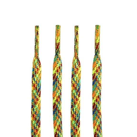 2Pairs Flat Shoe Laces for Sneakers, Color Wire Purl Shoelaces for Sneakers, Athletic Shoelaces - 47 inch / 120CM