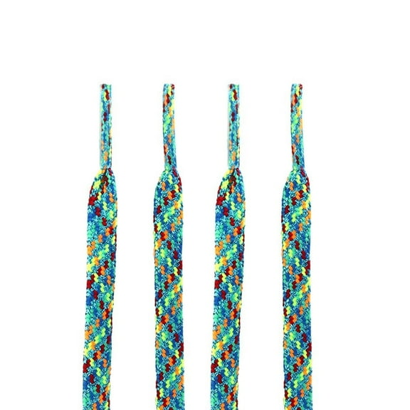 2Pairs Flat Shoe Laces for Sneakers, Color Wire Purl Shoelaces for Sneakers, Athletic Shoelaces - 47 inch / 120CM