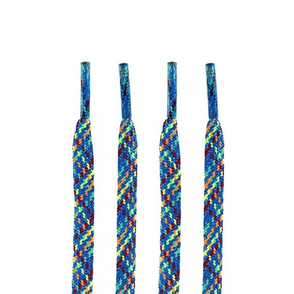 2Pairs Flat Shoe Laces for Sneakers, Color Wire Purl Shoelaces for Sneakers, Athletic Shoelaces - 47 inch / 120CM