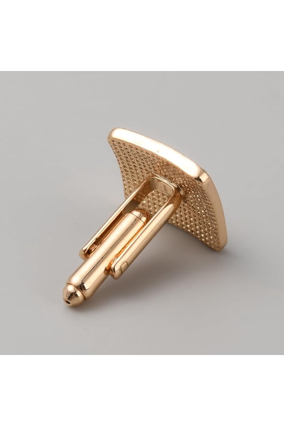 2Pairs Golden Alloy Rhinestone Cufflinks Cufflinks 18x18x20mm Square Cuff Links with Rhinestone Classical Cuff Links for Men Tuxedo Shirt Business or Formal Attend Accessories
