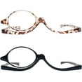 thumbnail image 1 of 2Pairs  Makeup Reading Glasses for Women Flip Down Cosmetic Magnifying Readers Make Up Eyeglasses with Spring Hinge, 1 of 5