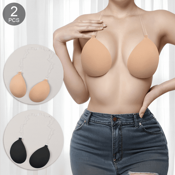 2Pairs Nipple Covers Breast Pasties Knit Self-adhesive Invisible Nipple Stickers Breast Covers