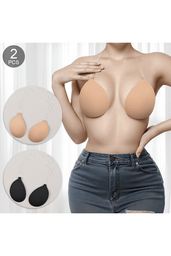 2Pairs Nipple Covers Breast Pasties Knit Self-adhesive Invisible Nipple Stickers Breast Covers