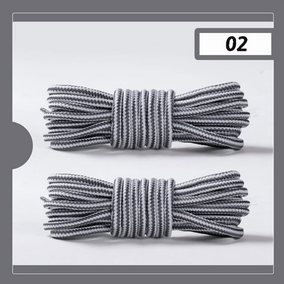 2Pairs Round Boot Laces Heavy Duty and Durable Shoelaces for Boots, Work Boots & Hiking Shoe - 47 inch / 120CM