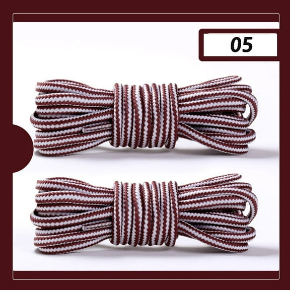 2Pairs Round Boot Laces Heavy Duty and Durable Shoelaces for Boots, Work Boots & Hiking Shoe - 47 inch / 120CM