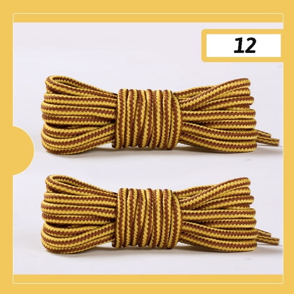 2Pairs Round Boot Laces Heavy Duty and Durable Shoelaces for Boots, Work Boots & Hiking Shoe - 47 inch / 120CM