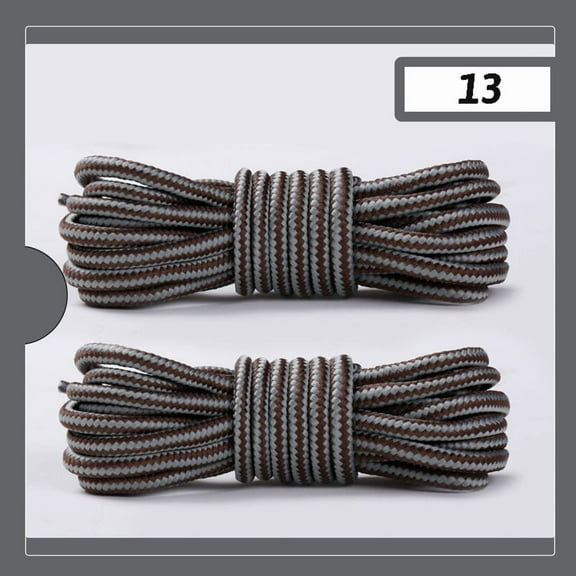 2Pairs Round Boot Laces Heavy Duty and Durable Shoelaces for Boots, Work Boots & Hiking Shoe - 47 inch / 120CM