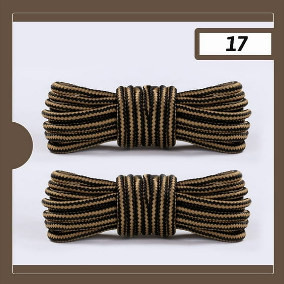 2Pairs Round Boot Laces Heavy Duty and Durable Shoelaces for Boots, Work Boots & Hiking Shoe - 47 inch / 120CM
