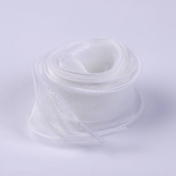 2Pairs Satin Ribbon Shoe Laces: 1.57" Wide Color Wave Snow Yarn Shoelaces for Women - 51 inch / 130CM