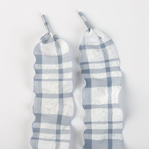 2Pairs Satin Ribbon Shoe Laces: 1.57" Wide Colorful Lattice Yarn Shoelaces for Women - 47 inch / 120CM