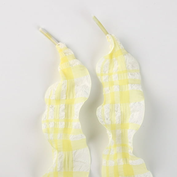 2Pairs Satin Ribbon Shoe Laces: 1.57" Wide Colorful Lattice Yarn Shoelaces for Women - 47 inch / 120CM