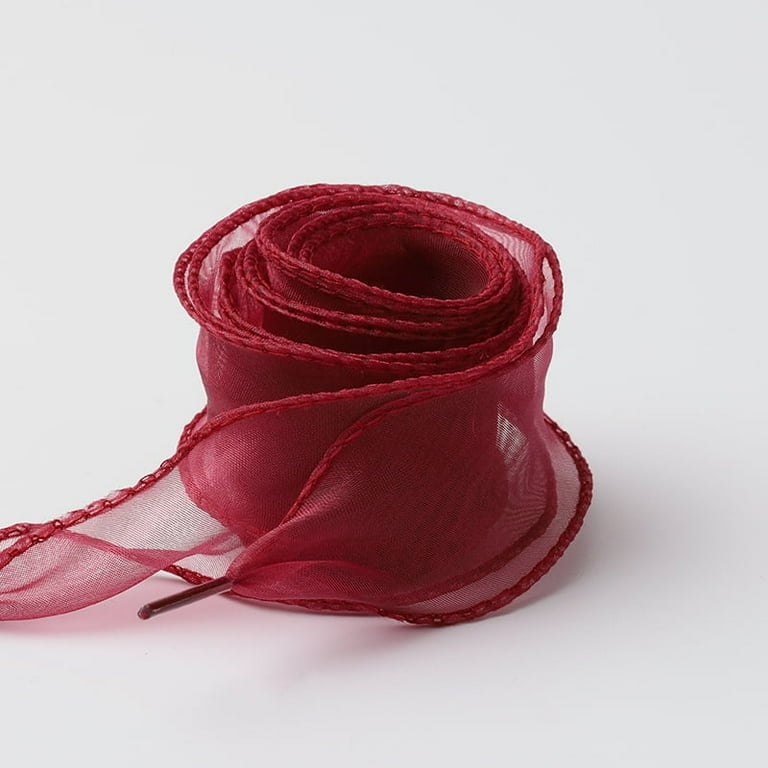 2Pairs Satin Ribbon Shoe Laces: Wide Solid Color Wave Snow