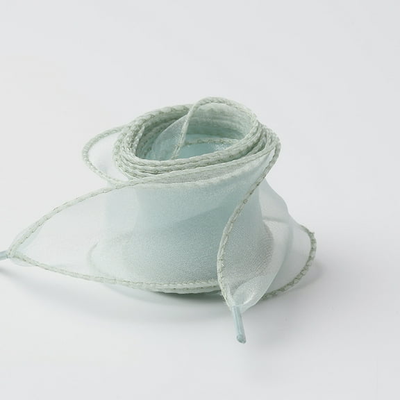 2Pairs Satin Ribbon Shoe Laces: 1.57"  Wide Solid Color Wave Snow Yarn Shoelaces for Women - 47 inch / 120CM