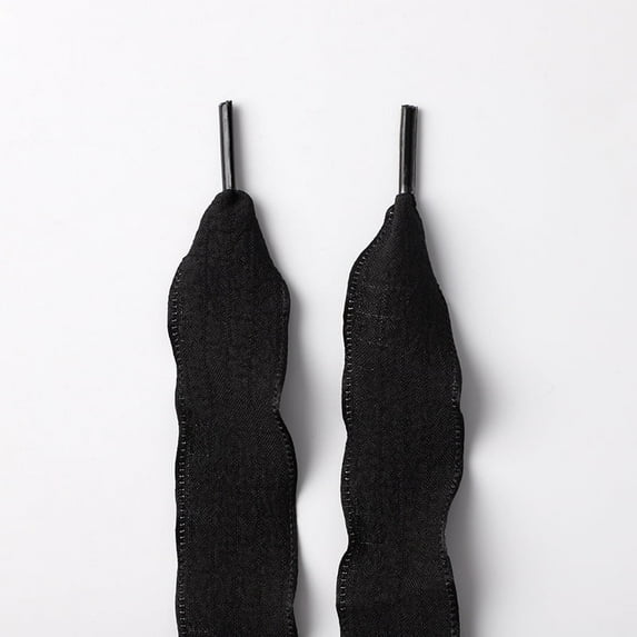 2Pairs Satin Ribbon Shoe Laces: 1" Wide Colorful Flat Lotus Leaf Yarn Shoelaces for Women - 47 inch / 120CM