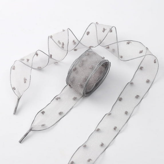 2Pairs Satin Ribbon Shoe Laces: 1" Wide Colorful Velvet Flower Snow Yarn Shoelaces for Women - 47 inch / 120CM