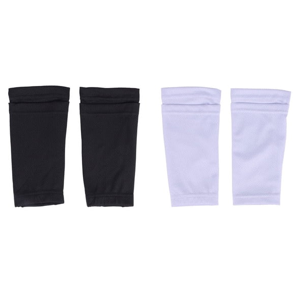 2Pairs Soccer Shin Guard Socks Breathable Soccer Shin Guard Sleeves Shin Pads Holder for Kicking Running Cycling S