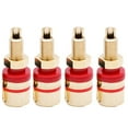 2Pairs Speaker Binding Post Terminal Connector,GoldPlated brass,for