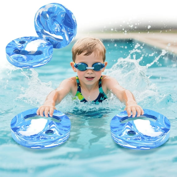 2Pairs Swim Kickboard for Adults & Kids - EVA Foam Floating Board for Swimming Training, Pool Exercise, Water Fitness - Swim Training Aid with Handle Hole for Beginners, Men, Women, Boys & Girls