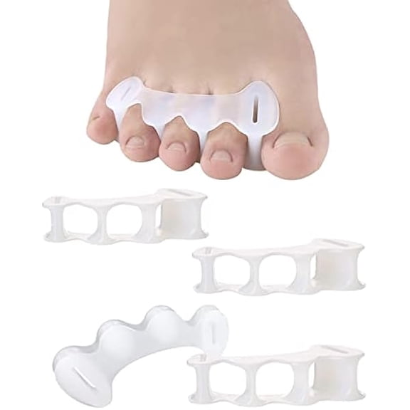 2Pairs Toe Separators Toe Spacers for Women Men to Correct Bunion, Relieve Feet Pain, Foot Alignment, Toe Straighteners for Hammertoes (L, Women Shoe Size 13+, Men:11.5+)
