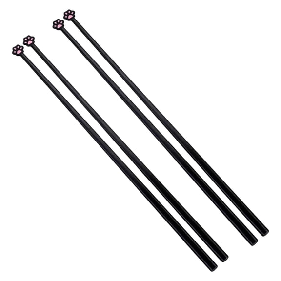 2Pairs Unique Cats Themed Chopsticks Gift for Pet Lover Elegant Sustainable Safe Materials Cutlery