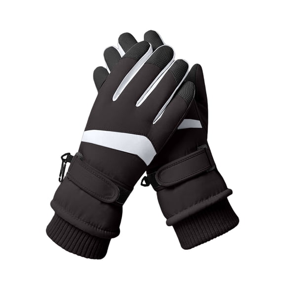 2Pairs Waterproof Ski Winter Gloves Cold Weather Warm Fleece Snowboard Snow Mittens Windproof Insulated Gloves for Men Women Outdoor Sports Skiing Snowboarding 2026 Gift Set, Black