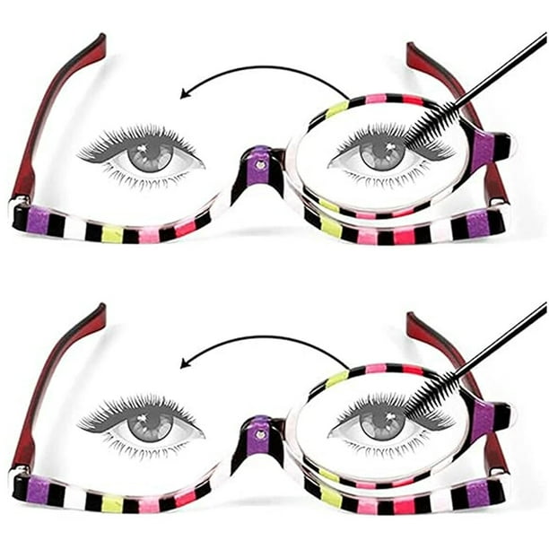 2Pairs Womens Magnifying Eye Make Up Spectacles Flip Down Lens Folding Cosmetic Reading Glasses Walmart Business Supplies