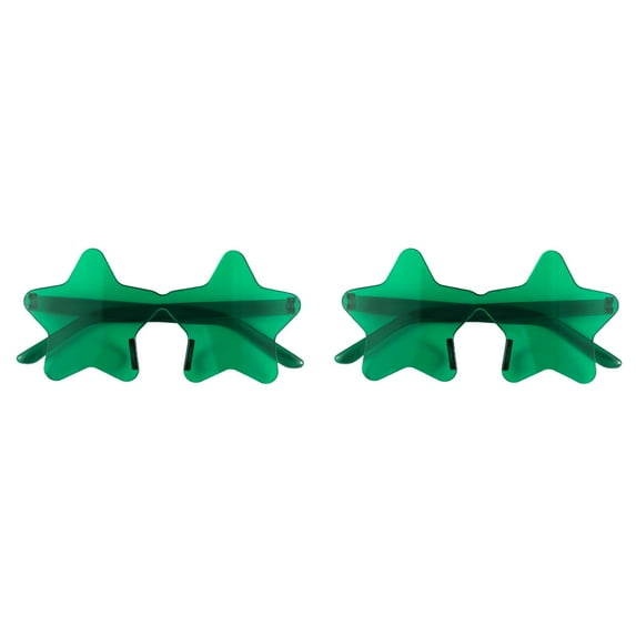 2PairsFrameless Star Sunglasses Transparent Candy Color Party Glasses, Bulk Wholesale Star Shaped Sunglasses for Bachelorette Party Favors, Christmas Party Supplies and Festival Events