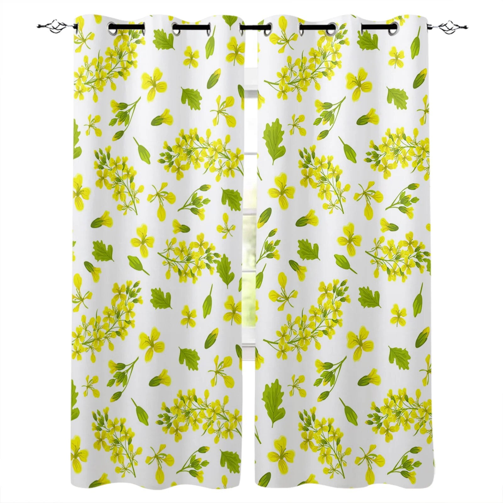 2Panels Almond Flower By Vincent Floral Curtains for Windows Drapes