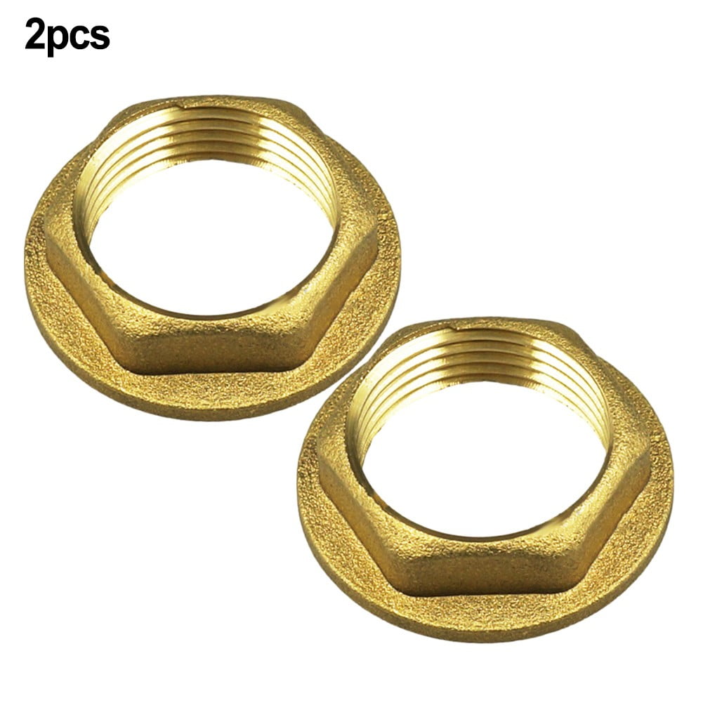 2Pc 11/4\" Bsp Brass BackNut Bathroom Wash Hand Basin Waste Size