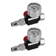 thumbnail image 1 of 2Pc 1/4 Inch Mini Air Regulator Valve Tool Small Tail Pressure Gauge 48 x 60mm with Nozzle for Tool, 1 of 8
