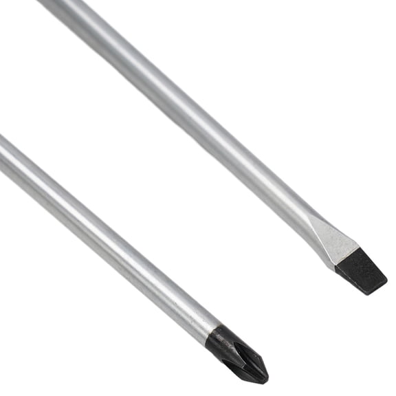 2Pc 12Inch Long Slotted Cross Screwdriver Magnetic Screwdriver with Rubber Handle