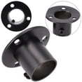 thumbnail image 1 of 2Pc 19-32Mm Steel Wardrobe Bracket Flange Rail Rod Pole Socket End Support Decor, 1 of 9
