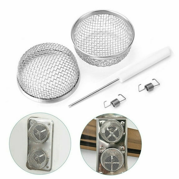 2Pc 2.8" Bugs Flying Insect Furnace Screen F RV Vent Camper Steel Mesh Cover