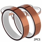 2Pc 3/4" x 36yd Kapton Polyimide Heat Masking Tape Film with Silicone Adhesive