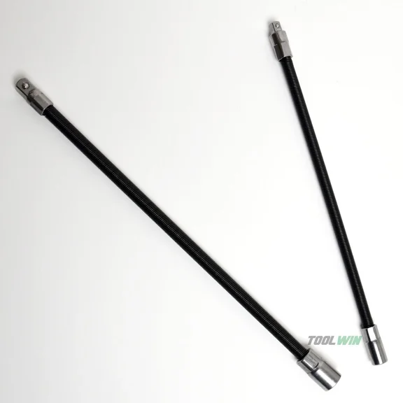 2Pc 3/8 & 1/4 Dr Flexible Socket Extension Bar Set 10 12 Ratchet Flex