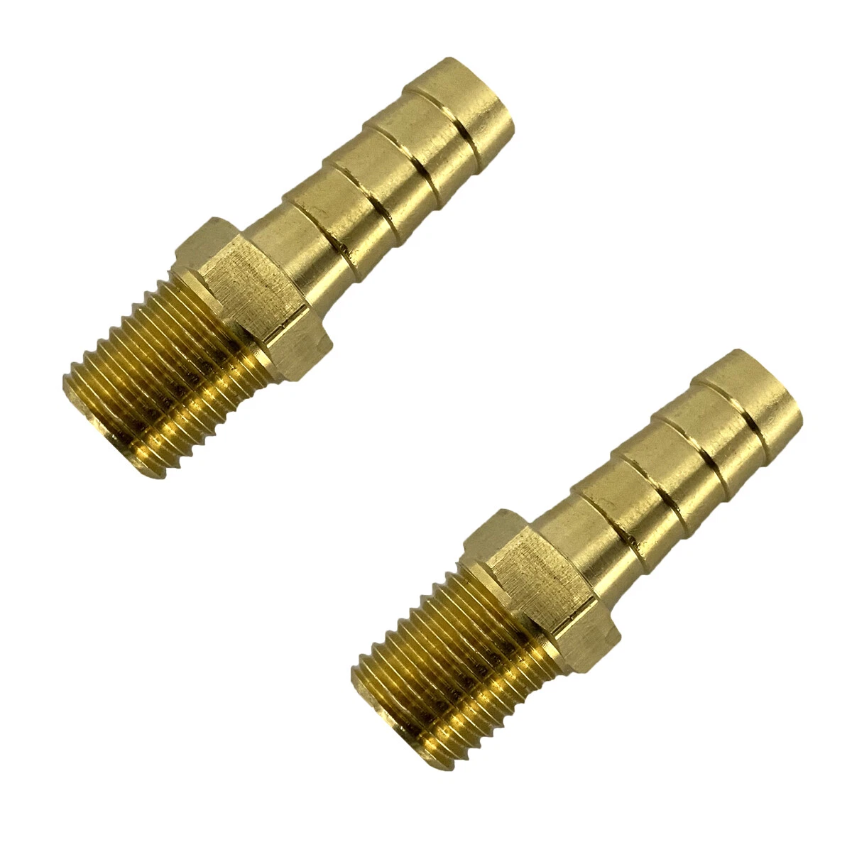 Generico-Nuova Ottone Raccordo Accoppiatore 3/8 Hose Barb x 1/8 Male NPT Combustibile Gas Acqua(confezione da 5 Generico-Nuova Ottone Raccordo Accoppiatore 3/8 Hose Barb x 1/8 Male NPT Combustibile Gas Acqua(confezione da 5