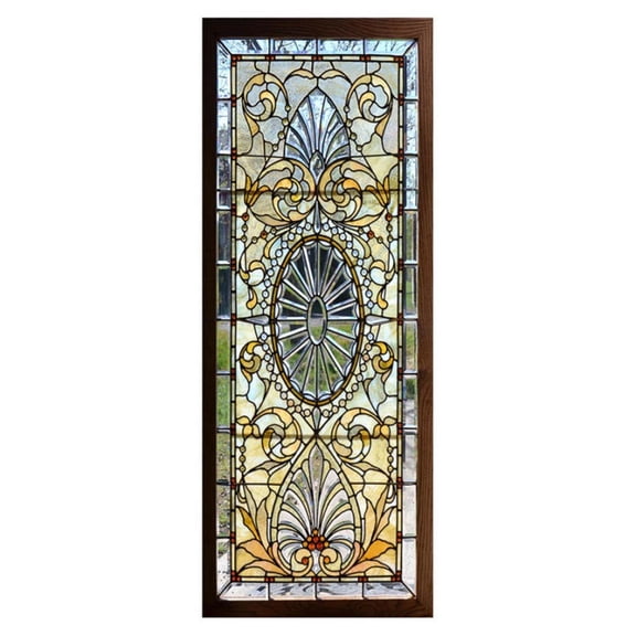 2Pc 3D Self-Adhesive Stained Glass Door Sticker Stained Glass Window Film Pvc Balcony Bathroom Privacy Vinyl Decals Murals Decor