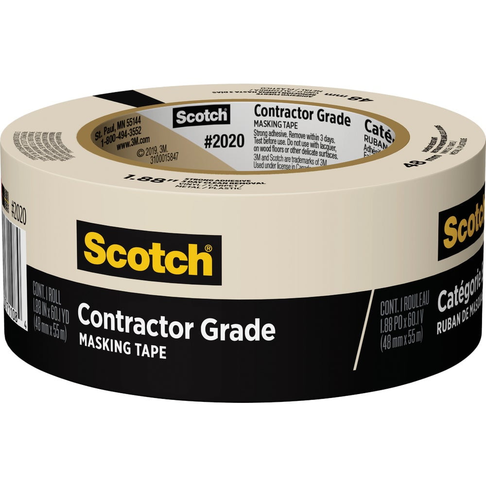 2Pc 3M Scotch 1.88 In. X 60.1 Yd. Contractor Grade Masking Tape