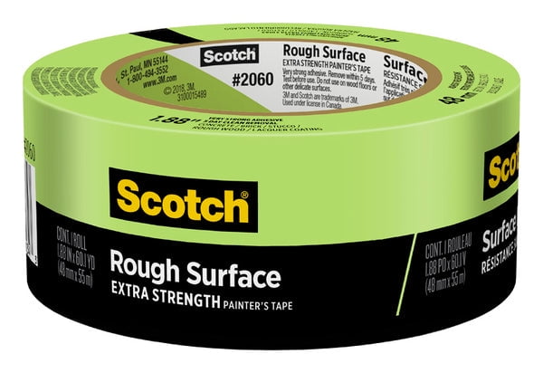 2Pc 3M Scotch 1.88 in. W X 60.1 yd L Green Extra Strength Masking Tape 1 pk