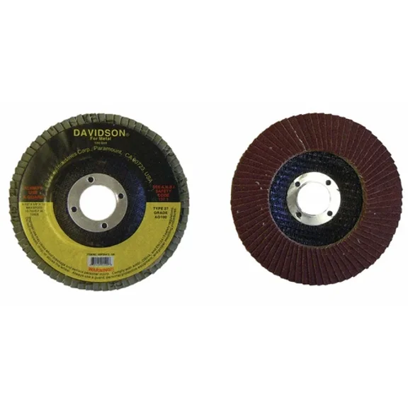 2Pc 4.5" 100 Grit Flap Wheel For Angle Grinder, Fits 7/8" Arbor