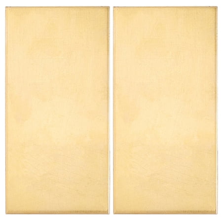 2Pc 4 x 2 Inch Metal Brass Sheet 2mm Thick Solid Brass Plate Unplated Solid Copper Stock Material Sheets