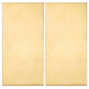 2Pc 4 x 2 Inch Metal Brass Sheet 2mm Thick Solid Brass Plate Unplated Solid Copper Stock Material Sheets