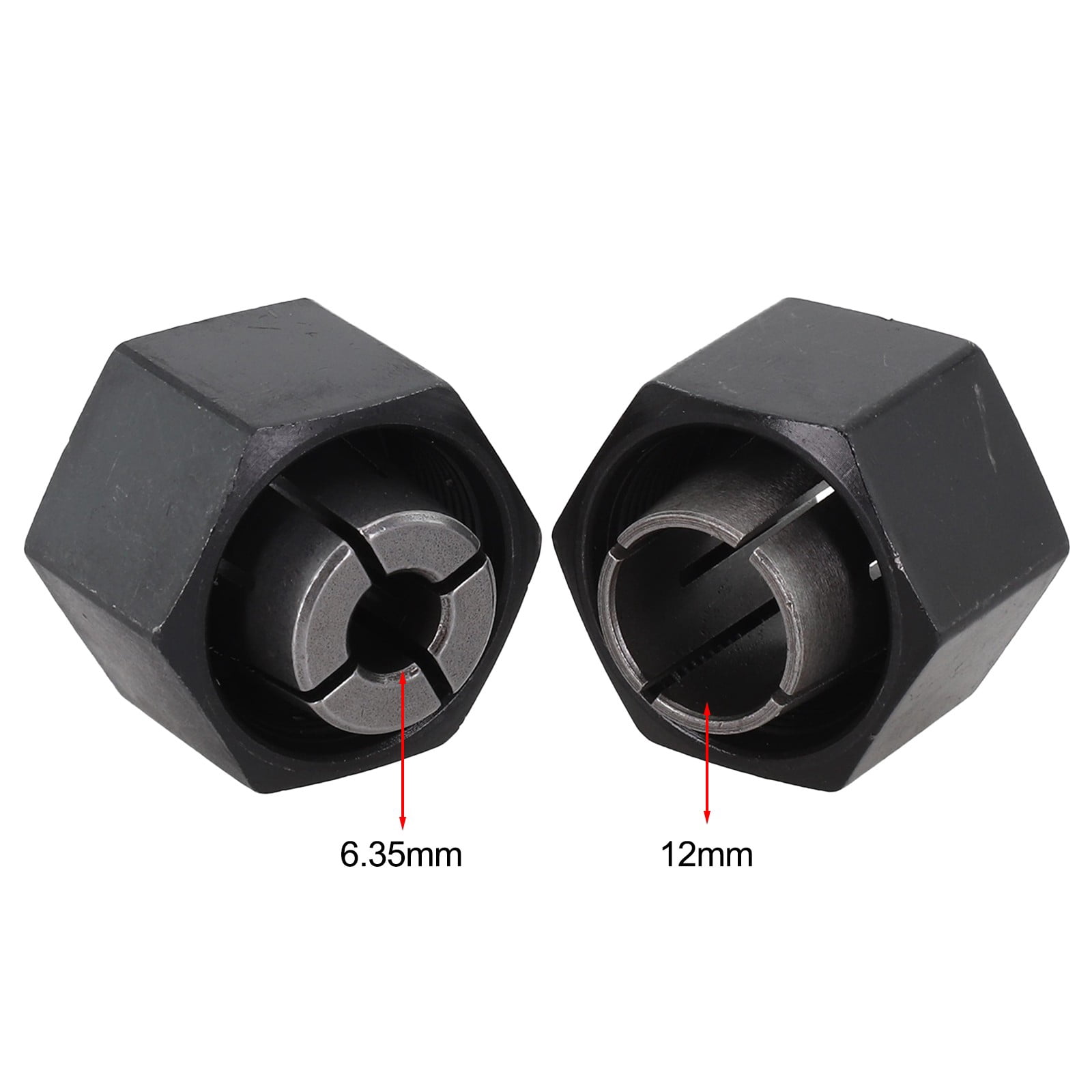 Router Collets Set 2Pc 6.35Mm + 12Mm Router Collet Set 326286 Replacement Parts For ...