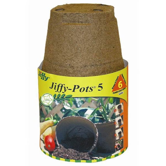 2Pc 6 Count 5" Round Peat Pots